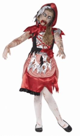 zombie r&oslash;dh&aelig;tte kostume til b&oslash;rn halloween kostume til pige
