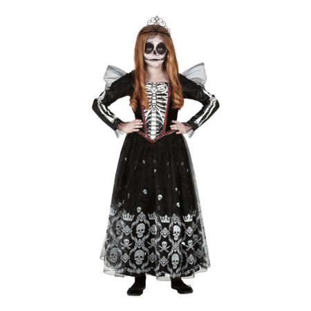 Skelet prinsesse børnekostume 450x450 - Skelet kostume til børn