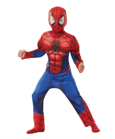 Spiderman luksus børnekostume 374x450 - Spiderman kostume til børn