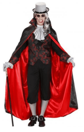 dracula kostume til mænd halloween herre kostume rødt kostume til voksne vampyr udklædning mand