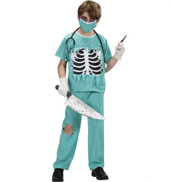 kirurg skelet kostume - Skelet kostume til børn