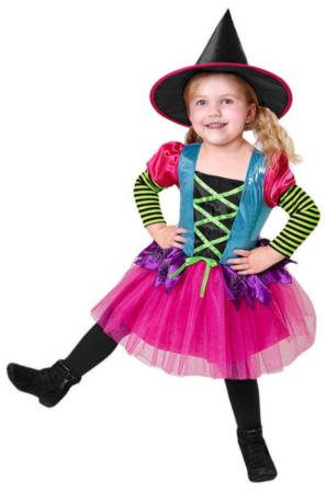 lille heks kostume heksekostume heks udklædning str 3 år halloween kostume 3 år pige