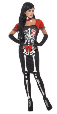 frøken bones skelet kjole halloween skelet udklædning halloween kjole skelet udklædning til kvinder