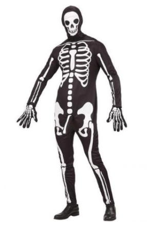 skelet med pik skelet kostume til voksne frækt halloween kostume
