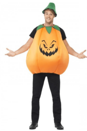 græskar kostume til mand herre halloween kostume ikke skræmmende halloween kostume orange kostume grøntsag kostume til voksne