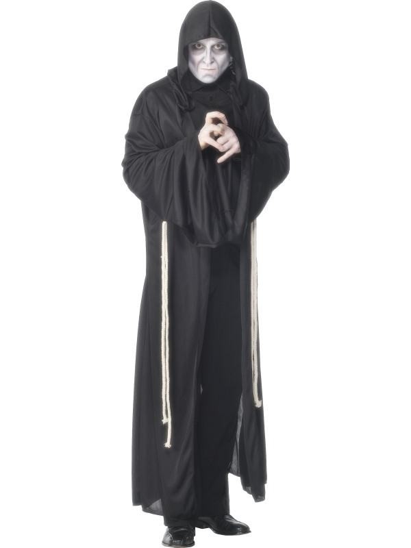 døden kostume til voksne sort kåbe døden udklædning til halloween