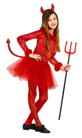 djævel kostume til piger halloween kostume piger rødt børnekostume