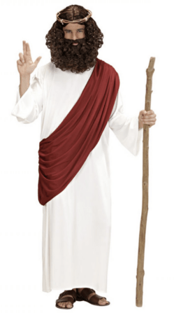 jesus kostume til voksne messias udklædning krybbespil udklædning jesus udklædning julekostume til voksne helligt kostume religiøst kostume til voksne