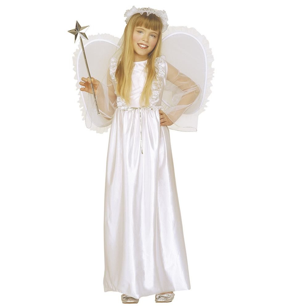 engel kostume til børn englekostume engleudklædning engel udklædning englekjole fastelavnskostume tøj til julefest samlet englesæt engelkostume tilbud