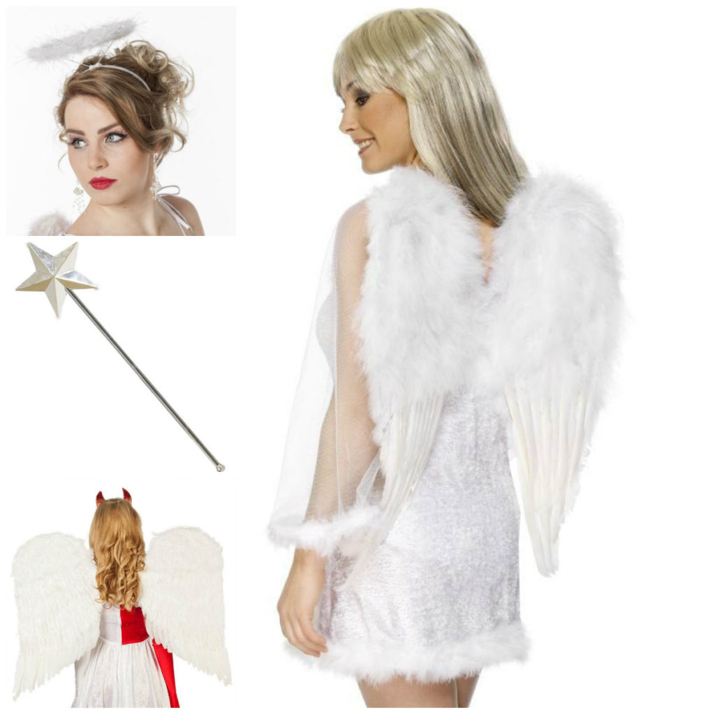 engel kostume til voksne englekostume til voksne engleudklædning udklædning som engel fastelavn for voksne tilbehør
