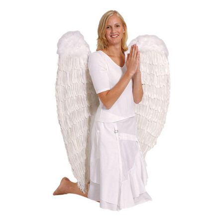 gigantiske engel vinger 450x450 - Engel kostume til voksne