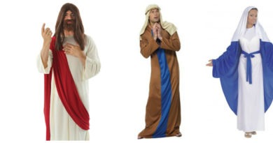jomfru maria kostume til voksne jesus kostume til voksne josef kostume til voksne 390x205 - Jomfru Maria, Josef og Jesus kostume til voksne