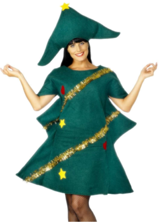 juletræ udklædning julefest kostume juletræskostume til voksne