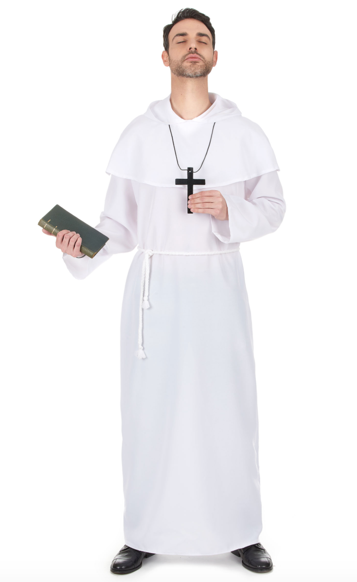 apologi Logisk bibel hvidt munke kostume religiøse kostumer til voksne - KostumeUniverset