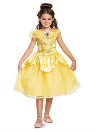 Belle kostume til børn Disney Belle deluxe børnekostume 326x450 - Belle kostume til børn