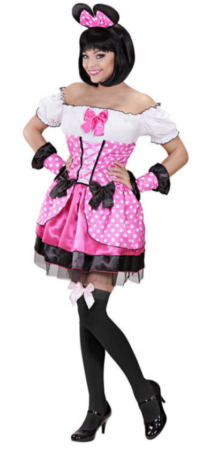 lyserødt kostume til voksne minnie mouse pink kostume til voksne