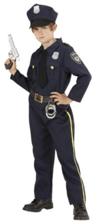 politibetjent politimand fastelavnskostume børnekostume uniform