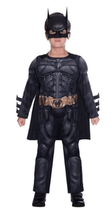 batman udklædning sort kostume til børn superhelt kostume