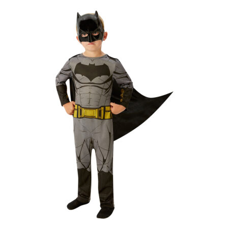 justice league batman børnekostume grå batman udklædning superhelt fastelavnskostume