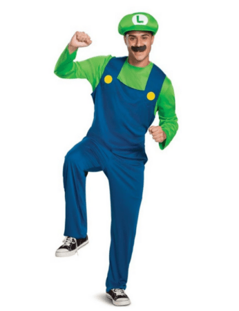 Super Mario kostume til voksne Super Mario Luigi kostume 346x450 - Super Mario kostume til voksne