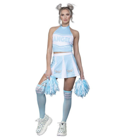 cheerleader kostume til kvinder lyseblå cheerleader kostume til kvinder lyseblå