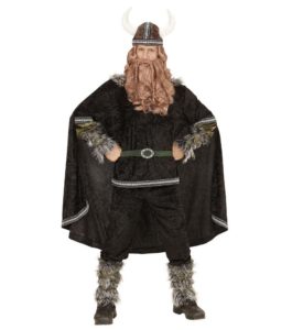 viking kostume til voksne vikingekostume til m&aelig;nd nordisk vikingsudkl&aelig;dning m&oslash;rk vikingekostume viking med kappe vikingesk&aelig;g