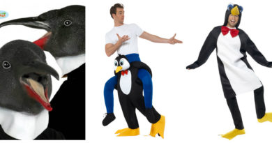 pingvin kostume til voksne sidste skoledag karneval fastelavn pingvinmaske