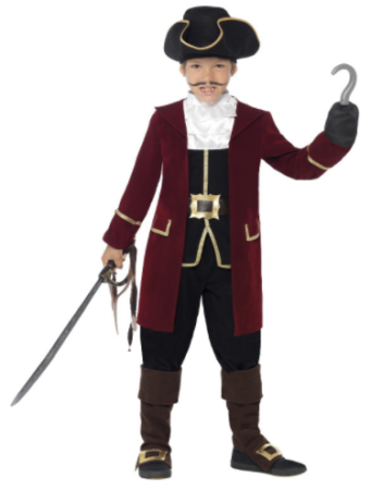 piratkaptajn kostume til børn kaptajn børnekostume sørøverkaptajn udklædning til drenge