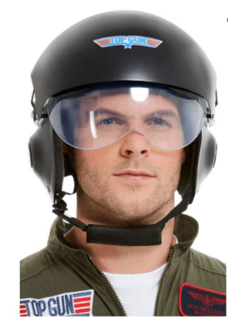 top gun hjelm maverick kostume til voksne pilot hjelm udklædning luftfart kostume