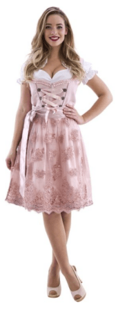 luksus oktoberfest kjole rosa
