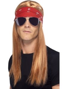 90er fest kostume 90er tøj 90er kostume 90er udklædning 90er temafest rock in roll kostume langhåret bandana udklædning