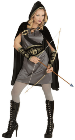 kvinderlig ridder kvindelig robin hood bueskytte kostume til kvinder heltinde udklædning