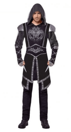ridder udklædning mand sort kostume til voksne middelalder kostume kostumeuniverset