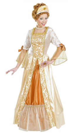 gylden prinsesse kostume barok kostume til voksne guld prinsesse kongelig udklædning historisk kostume