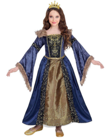 middelalderdronning kostume til barn middelalder dronning børnekostume