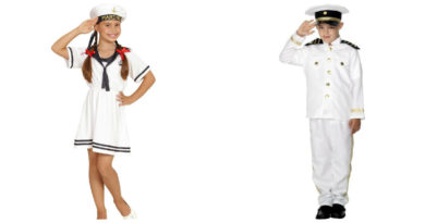 sømandskostume til børn sejlerpige matros kostume til piger fastelavnskostume til piger sømand udklædning piger billigt kostume fastelavn