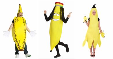 banan kostume til voksne, banan udklædning til voksne, banan kostumer, banankostume, bananer i pyjamas kostume, sjovt kostume til fastelavn, fastelavnskostume til voksne