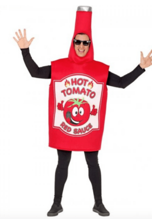 Ketchup kostume til voksne 313x450 - Mad kostume til voksne