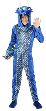 blå dino børnekostume dinosaurus kostume til børn dinosaur udklædning til barn