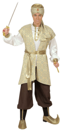 skurk kostume 1001 nat kostume persisk prins udklædning aladdin kostume til voksne arabisk kostume til voksne
