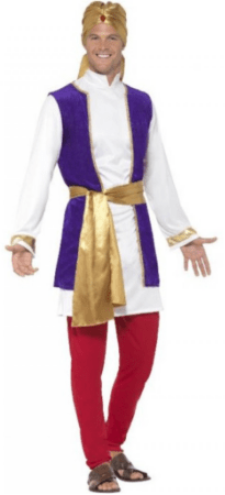 ørkenprins kostume 1001 nats udklædning aladdin udklædning voksenkostume