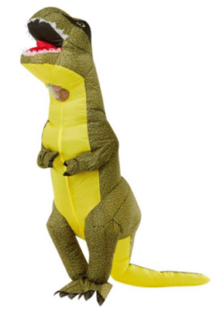 dinosaur kostume til voksne oppustelig kostume til voksne T-rex udklædning grønt kostume kostumeuniverset