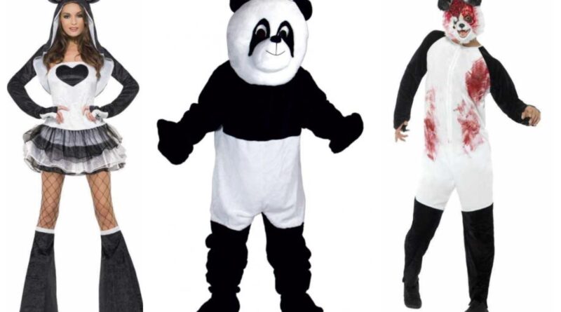 panda kostume til voksne pandakostume til kvinder panda udklædning voksnekostume sort kostume kostume dyrekostume truet dyreart kostume kinesisk kostume heldragt maskot