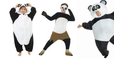 pandakostume til børn panda kostume til baby panda børnekostume panda udklædning til børn heldragt oppustelig kong fu panda kostume