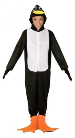 pingvin jumpsuit børnekostume pingvin udklædning pingvin kostume til børn