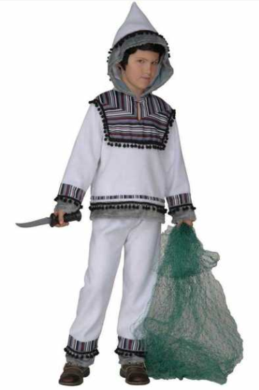 eskimo kostume til børn eskimo hvid drenge kostume eskimo børnekostume eskimo udklædning til børn fastelavnskostume til drenge arktisk kostume til børn