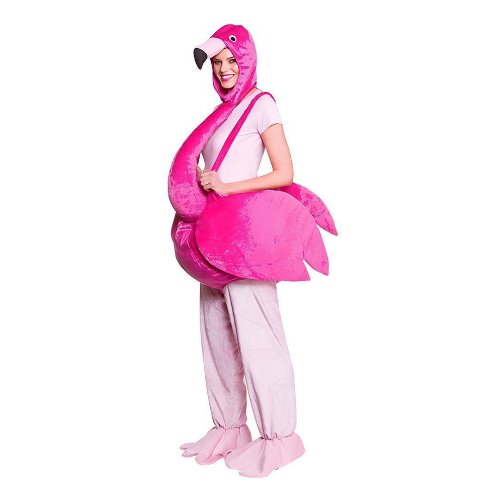 nægte Jurassic Park perforere rosa-flamingo-kostume-til-voksne - KostumeUniverset