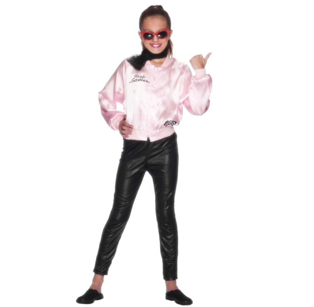smart 1950erne b&oslash;rnekostume til piger pink lady kostume til piger
