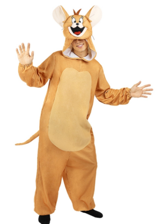 Tom Jerry&reg; Jerry Kostume 320x450 - Tom og Jerry kostume til voksne - sjovt par kostume