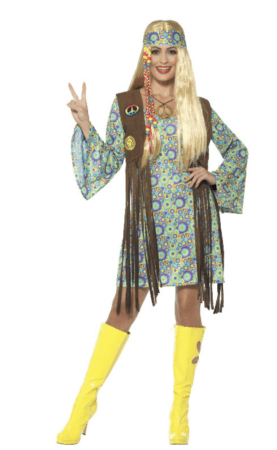 Hippie udklædning til kvinder 277x450 - Hippie kostume til kvinder